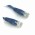 VCOM NP511 - patch cable - 1 ft - blue