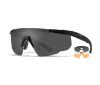 3  Lens, w/ Clr, Smk & Vermillion Lens
