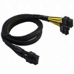 Supermicro - power cable - 8 pin (2x4) internal power to 8 pin PCIe power (6+2) - 9.8 in